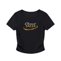 Speak Salsa Ruched Bodycon Crop Top