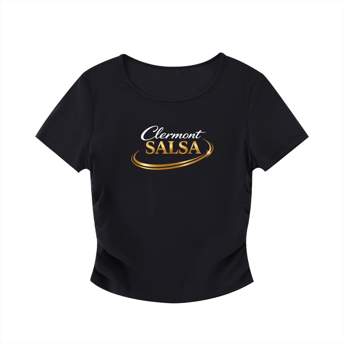 Speak Salsa Ruched Bodycon Crop Top