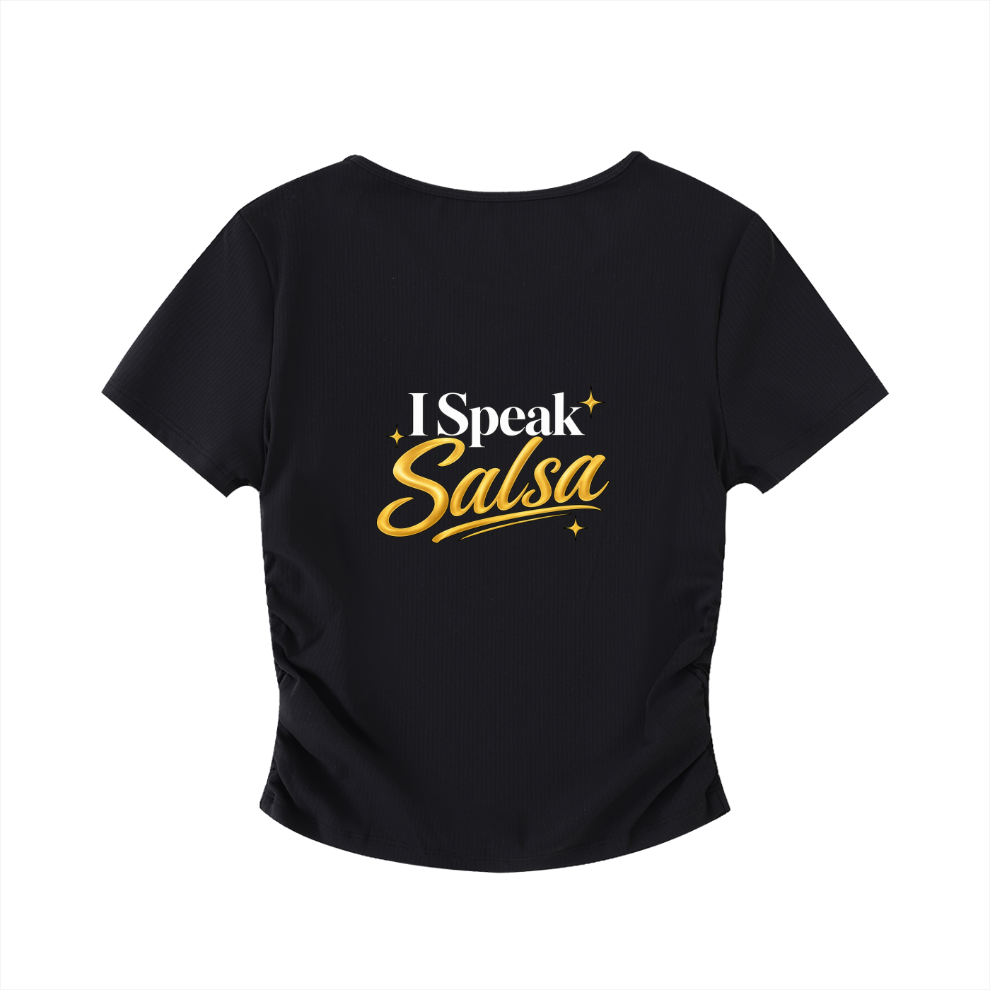 Speak Salsa Ruched Bodycon Crop Top